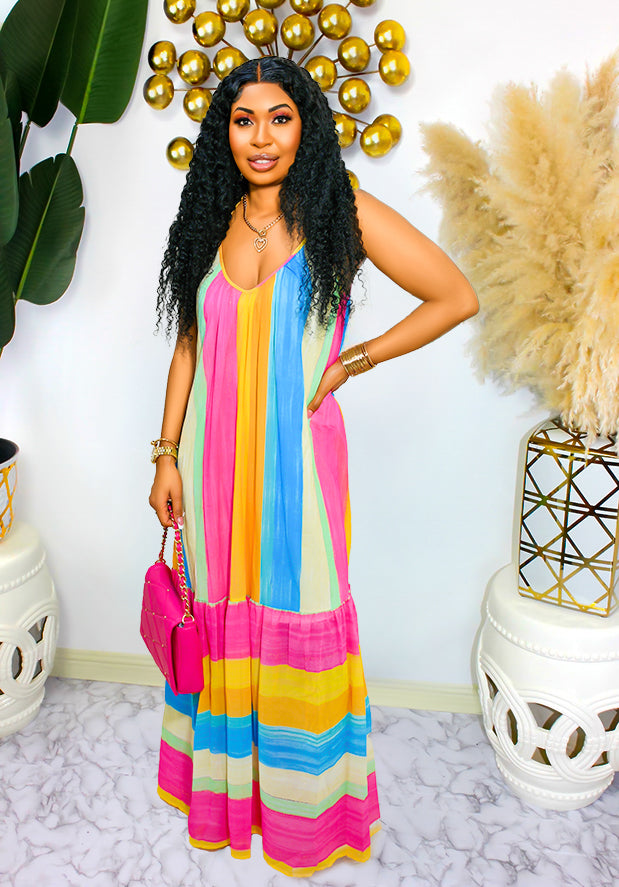 Show Out Loose Fitting Maxi Dress