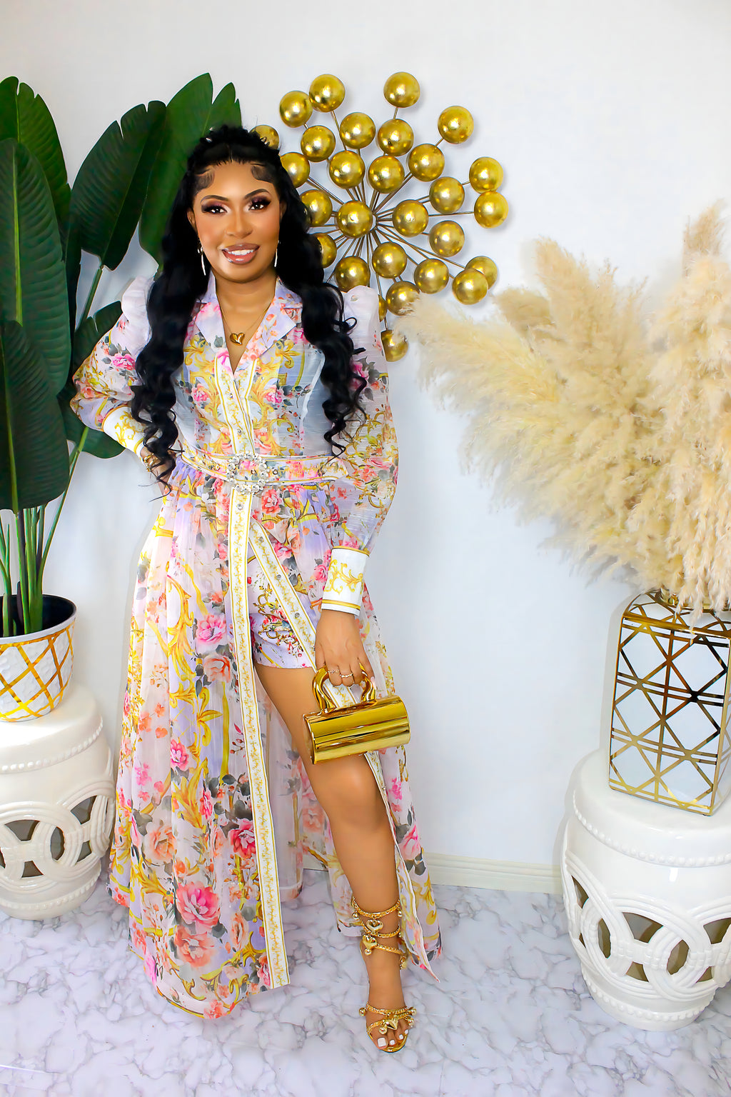 Sophisticated Allure Bohemian Paisley Maxi Dress Set