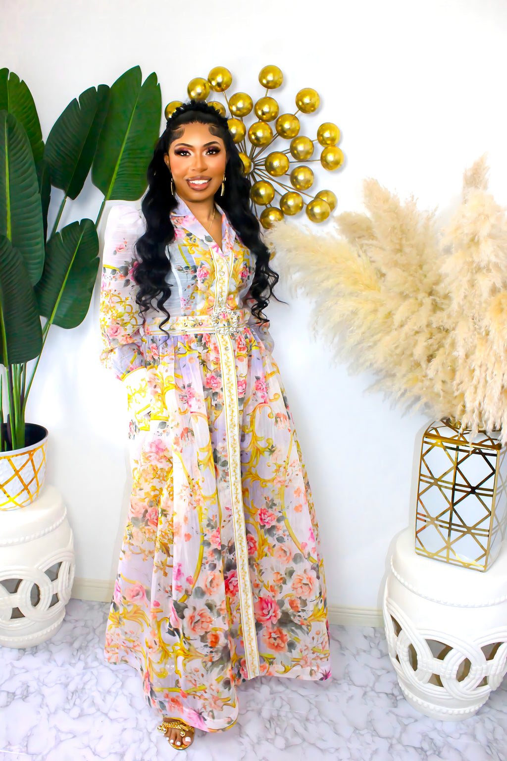 Sophisticated Allure Bohemian Paisley Maxi Dress Set