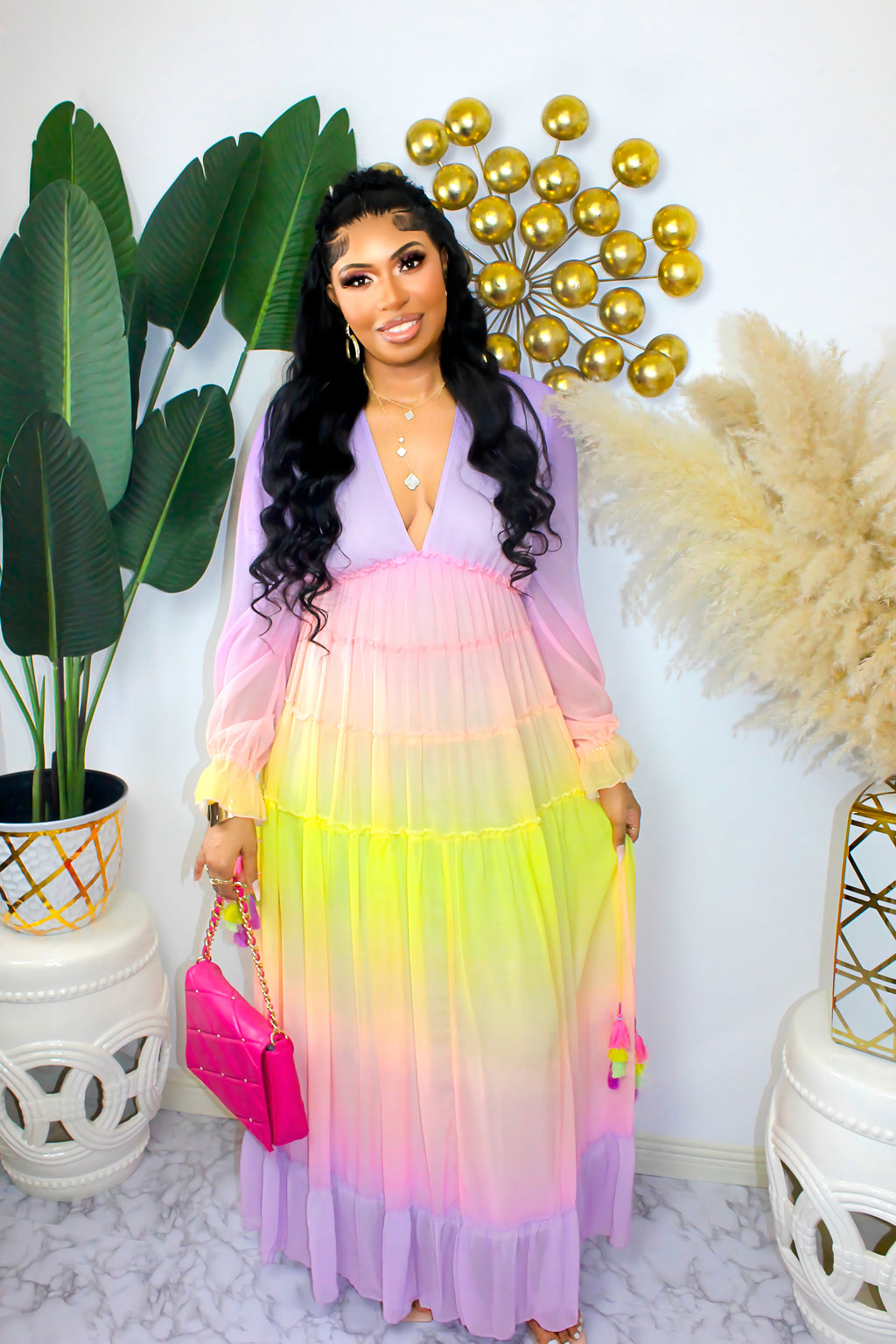 She's The One Ombre` Maxi Dress