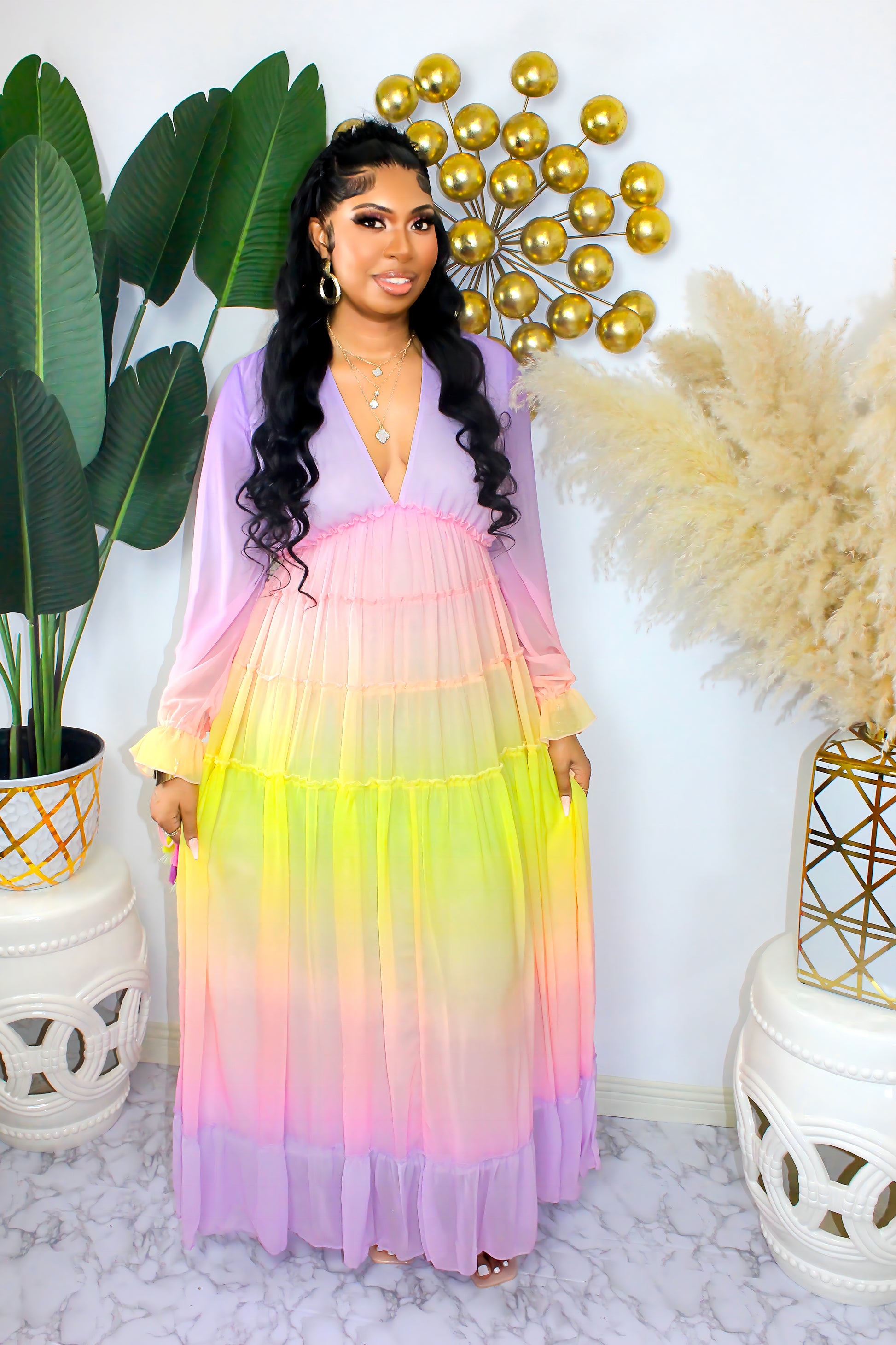 She's The One Ombre` Maxi Dress - Trendy Formal Dress for Women Glam Fusion Styles She's The One Ombre` Maxi Dress - Trendy Formal Dress for Women Glam Fusion Styles