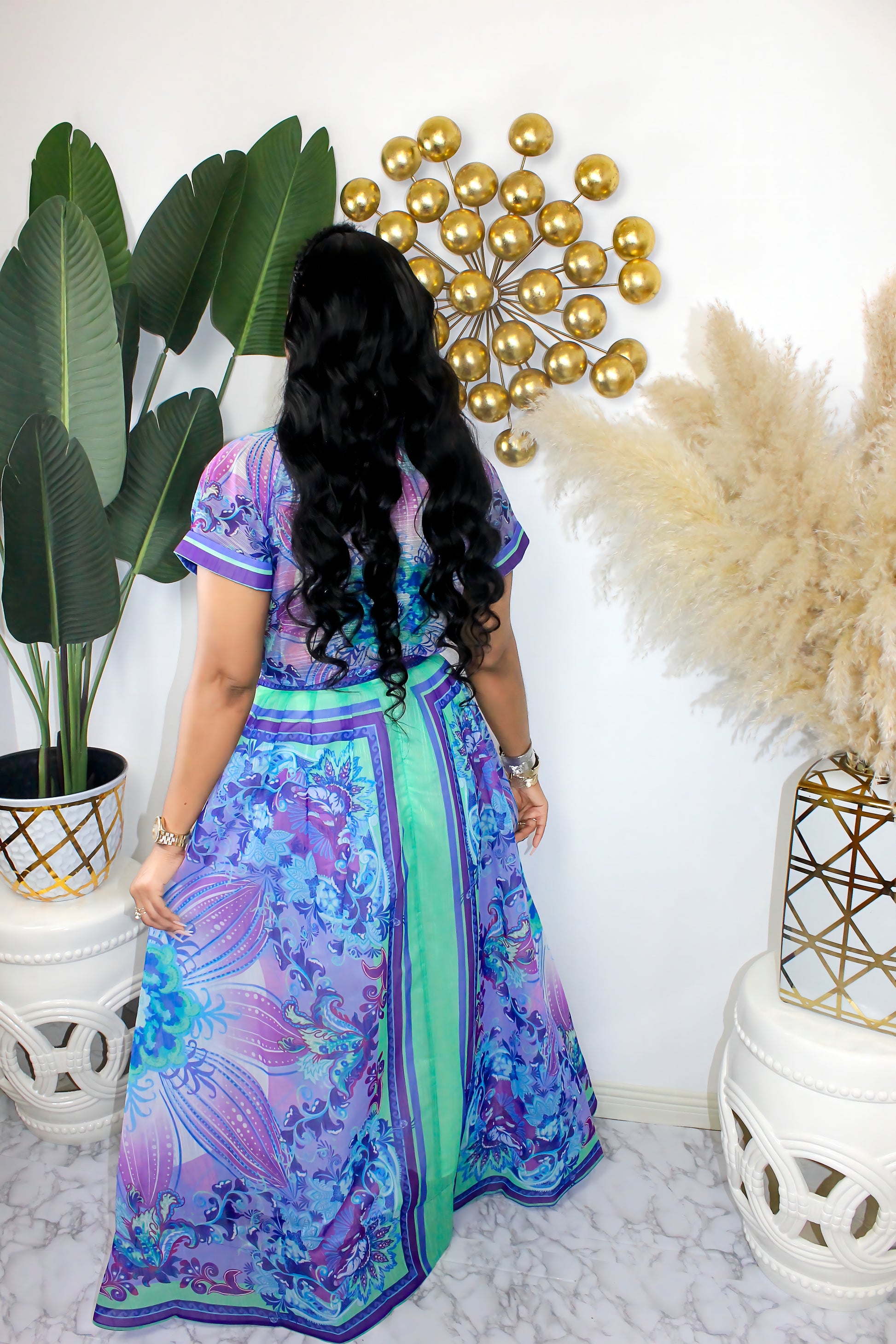 Steal All The Attention Maxi  Skirt Set