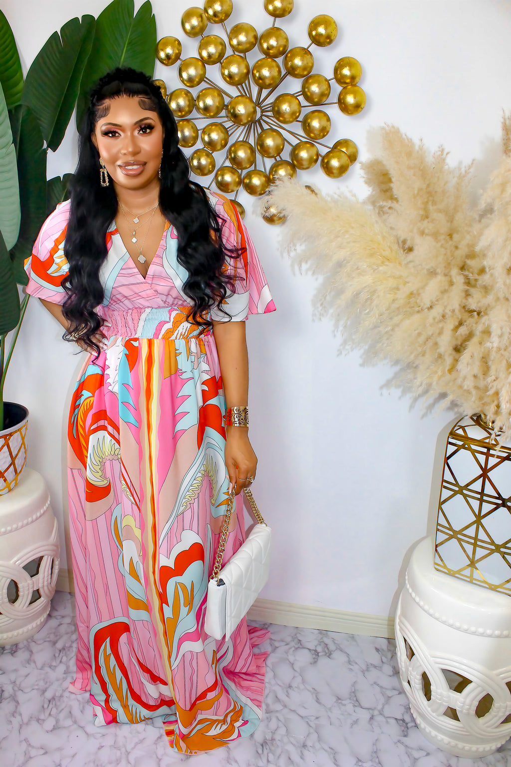Vibrant Elegance Maxi Dress