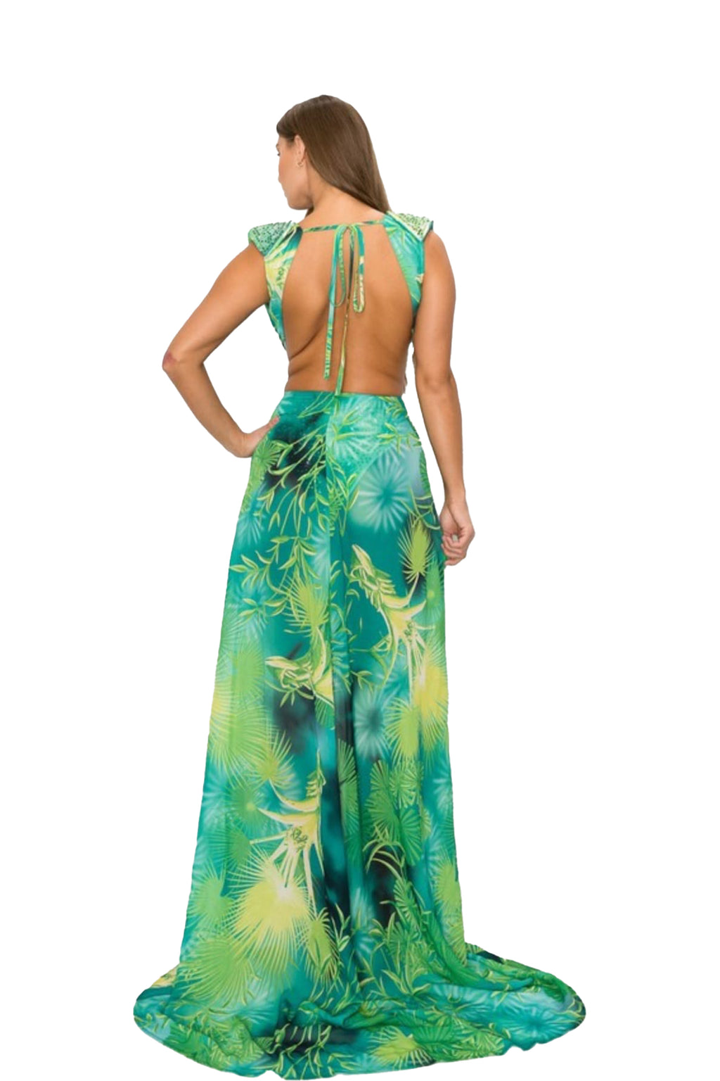 Rhinestone Swimsuit And Coverup Two Piece Set
