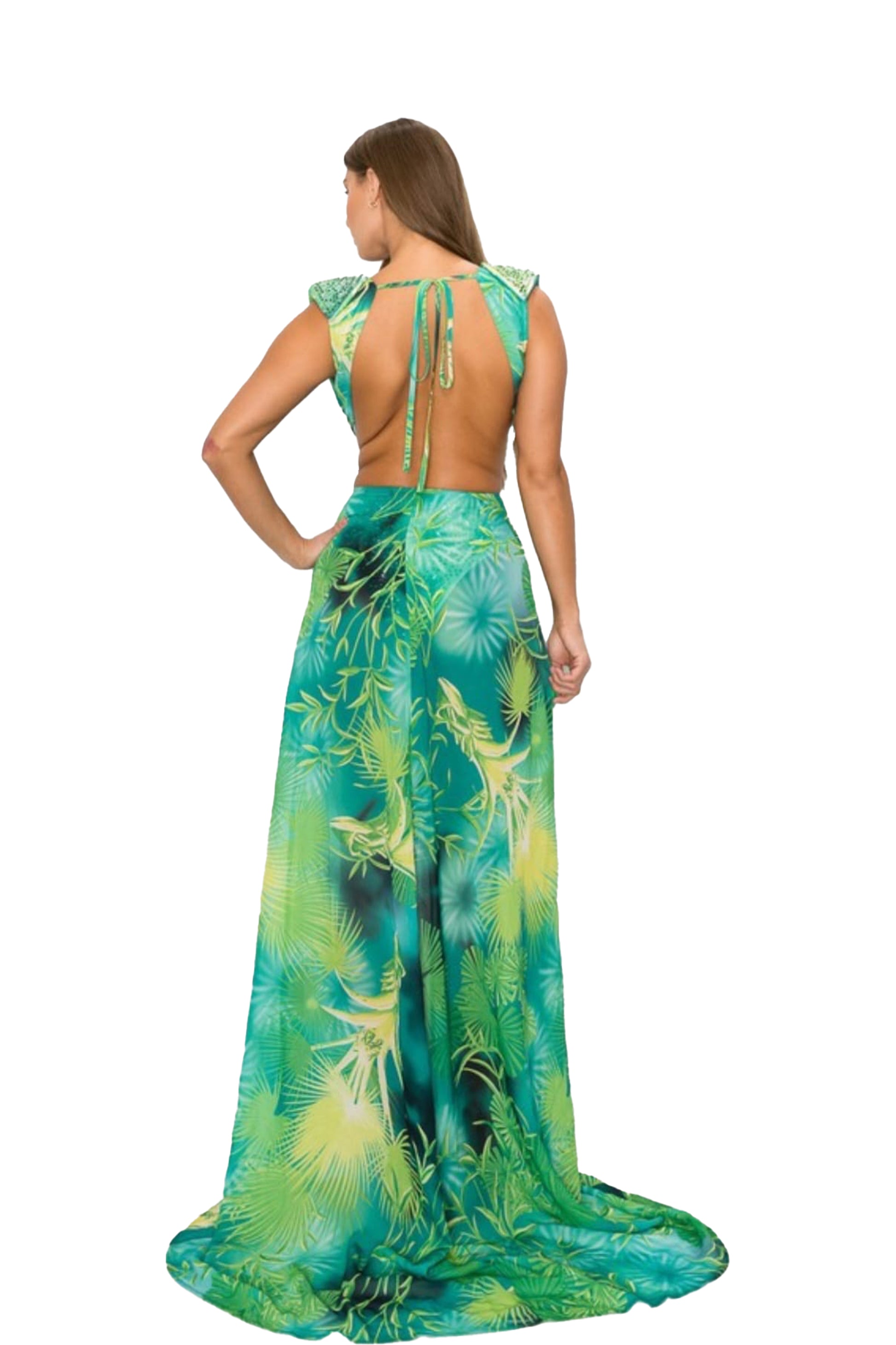 Rhinestone Swimsuit And Coverup Two Piece Set